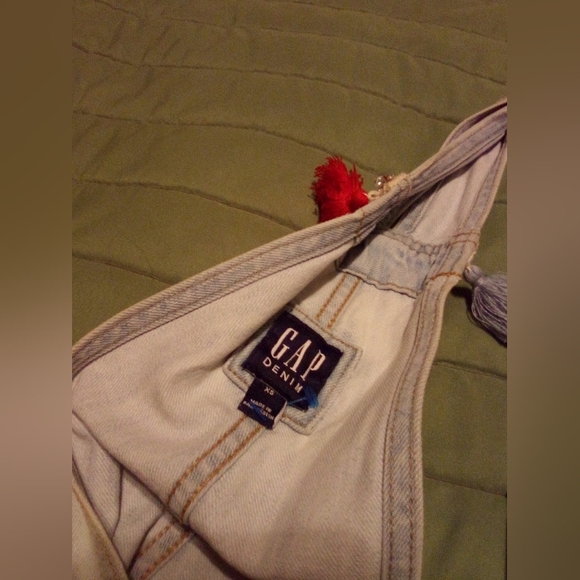 Handmade Gap overalls bohemian hobo bag - Picture 8 of 13